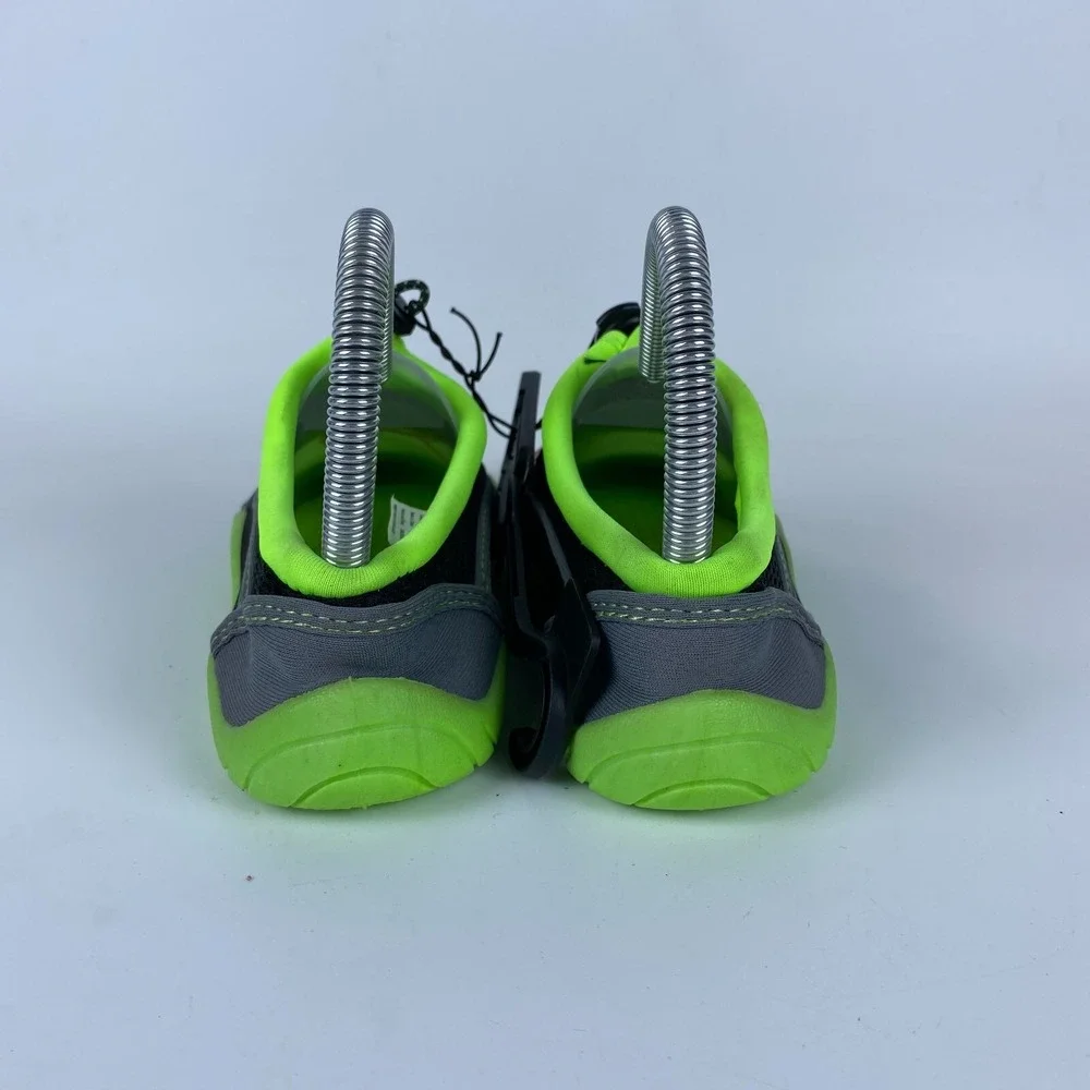 Wonder Nation Water Swim Shoes Shoes Kids Size‎ 2-3 Green Black Gray Mesh Upper